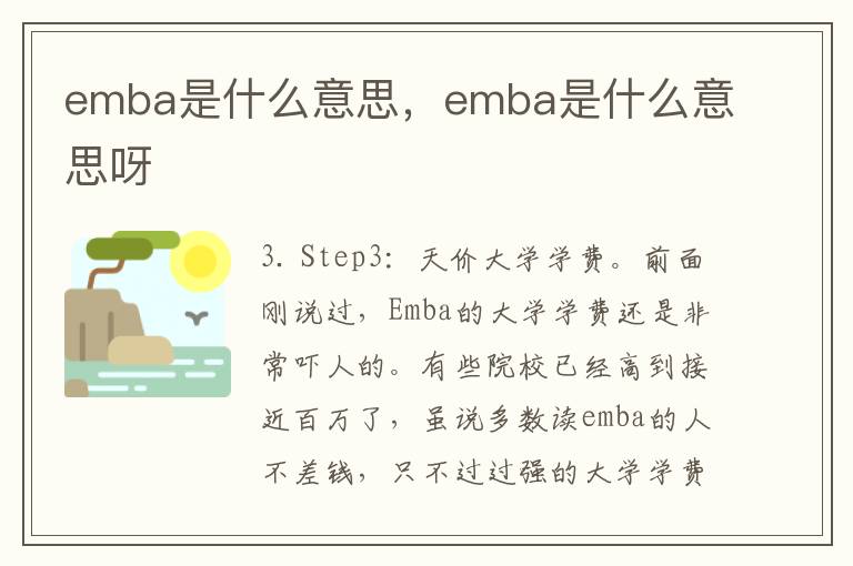 emba是什么意思，emba是什么意思呀